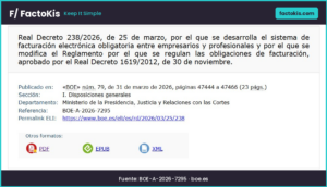Lee más sobre el artículo Ya está en el BOE: la Factura Electrónica B2B es oficial. Esto es lo que cambia para ti.