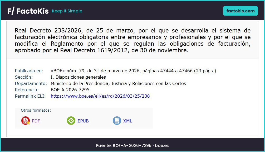 En este momento estás viendo Ya está en el BOE: la Factura Electrónica B2B es oficial. Esto es lo que cambia para ti.